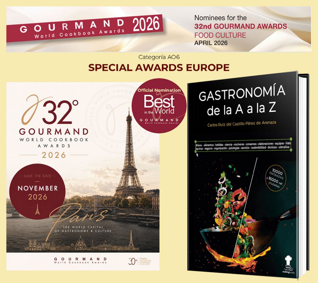 Nominaciones 32 Gourmand World Cookbook Awards 2026
